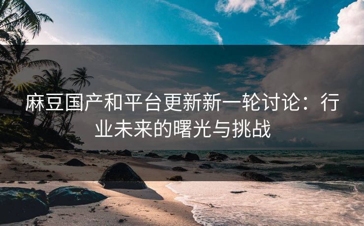 麻豆国产和平台更新新一轮讨论：行业未来的曙光与挑战  第1张