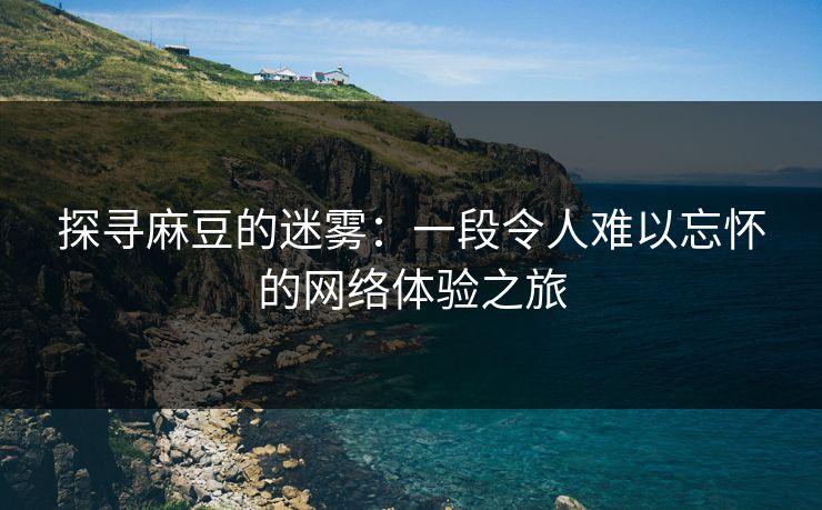探寻麻豆的迷雾：一段令人难以忘怀的网络体验之旅  第1张