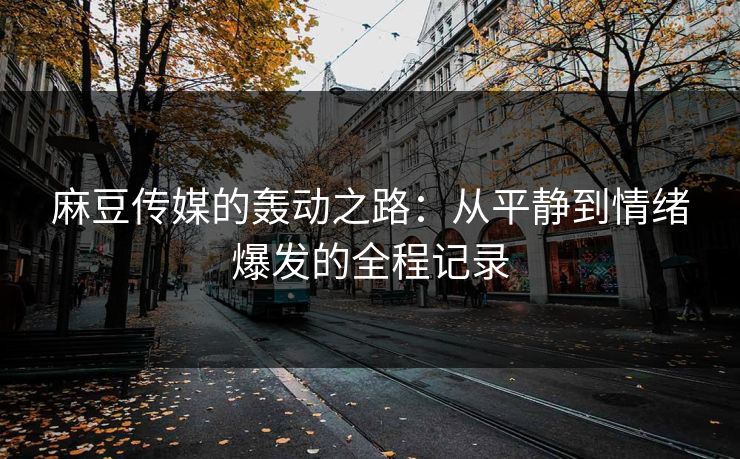 麻豆传媒的轰动之路：从平静到情绪爆发的全程记录  第1张
