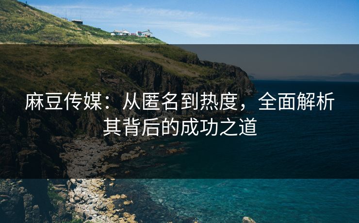 麻豆传媒：从匿名到热度，全面解析其背后的成功之道  第1张