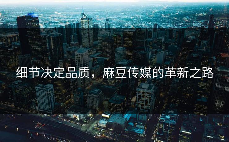 细节决定品质，麻豆传媒的革新之路  第1张